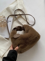 Fluffy Faux Fur Shoulder Tote Bag