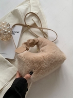 Fluffy Faux Fur Shoulder Tote Bag