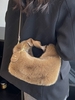 Fluffy Faux Fur Shoulder Tote Hobo Bag