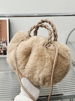 Fluffy Faux Fur Shoulder Tote Mini Bag