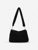 Fluffy Faux Fur Zippered Shoulder Bag