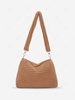 Fluffy Faux Fur Zippered Shoulder Bag