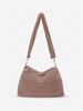 Fluffy Faux Fur Zippered Shoulder Bag