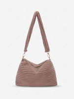 Fluffy Faux Fur Zippered Shoulder Bag