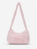 Fluffy Faux Fur Zippered Shoulder Bag
