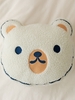 Fluffy Faux Shearling Bear Shape Cushion