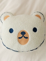 Fluffy Faux Shearling Bear Shape Cushion