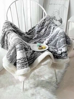 Fluffy Fuzzy Fleece Abstract Pattern Sofa Bedroom Blanket