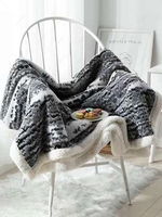 Fluffy Fuzzy Fleece Abstract Pattern Sofa Bedroom Blanket