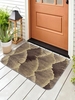 Fluffy Ginkgo Leaf Pattern Floor Mat