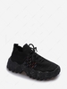 Fly Weaving Heathered Thick-soled Sports Shoes
