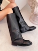 Fold Over Design Calf Boots