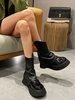 Folded Overlay Design Thick Bottom Boots