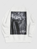 Forest Song And Dance Graphic Print Fleece-lined Sweatshirt L White