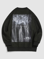 Forest Song And Dance Graphic Print Fleece-lined Sweatshirt Xs Black