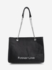 Forever Love Embroidery Half-Chain Tote Bag