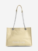 Forever Love Embroidery Half-Chain Tote Bag