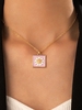 Fresh Purple Daisy Square Collarbone Necklace