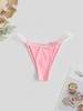 Frilled Butterfly Applique Bikini Bottom M Light pink