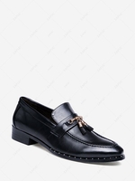Fringe Decor Formal Faux Leather Shoes