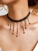 Fringed Star-shaped Lace Choker Necklace