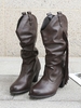 Fringes Detail Chunky Heeled Western Cowboy Boots