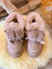 Fuzzy Pompon Bowknot Decor Fleece-lined Snow Shoes