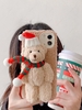 Fuzzy Teddy Christmas Bear Decor Mobile Phone Case Suitable For iPhone