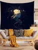 Galaxy and Astronaut Print Tapestry