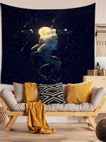 Galaxy and Astronaut Print Tapestry