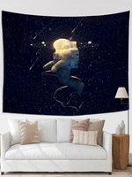 Galaxy and Astronaut Print Tapestry