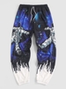 Galaxy Astronaut Painting Print Graphic Sweatpants Xl Midnight blue
