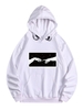 Galaxy Hands Print Front Pocket Fleece Hoodie Xl White