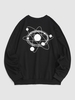 Galaxy Planet Drawing Graphic Sweatshirt Xl Black