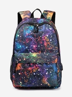 Galaxy Print Backpack with USB Charging Port