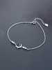 Galaxy Stars Coloured Glaze Moon Shape Silver Zircon Inlay Bracelet