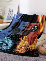 Gamepad Pattern Flannel Blanket