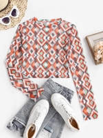 Geo Mesh Crop T Shirt