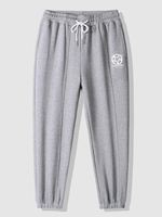 Geometric Letter Pattern Jogger Sweatpants Xl Light gray