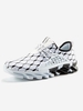 Geometric Pattern Mesh Slip On Sports Shoes
