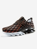 Geometric Pattern Mesh Slip On Sports Shoes