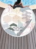 Geometric Print Tassels Round Beach Towel