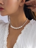 Geometric Single-layer Faux Pearl Short Necklace