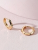 Geometric Zircon Huggies Earrings
