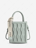 Geometry Embossed Solid Color Tote Bag