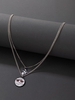Ghost Halloween Double Layered Pendant Necklace