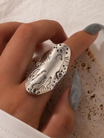 Ghost Halloween Punk Retro Cuff Ring