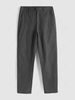 Gingham Pockets Tapered Office Pants L Gray