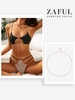 Giraffe Print Cut Out Star Shaped Bikini and Minimalist Geometric Belly Chain Black
