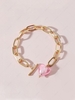 Glass Heart Pendant Bracelet